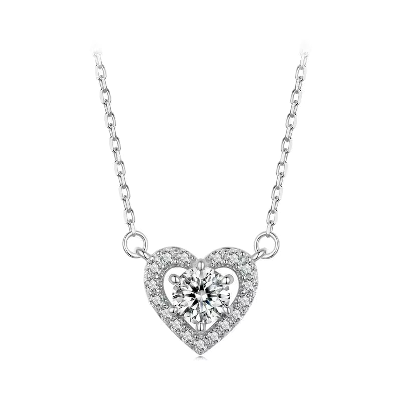 Heart Halo Crystal Necklace