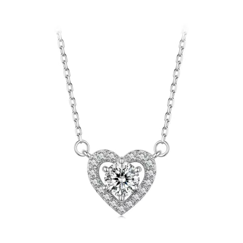 Heart Halo Crystal Necklace