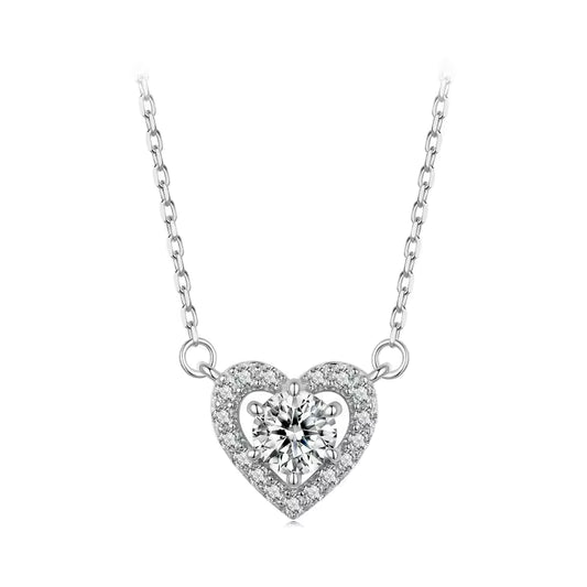 Heart Halo Crystal Necklace